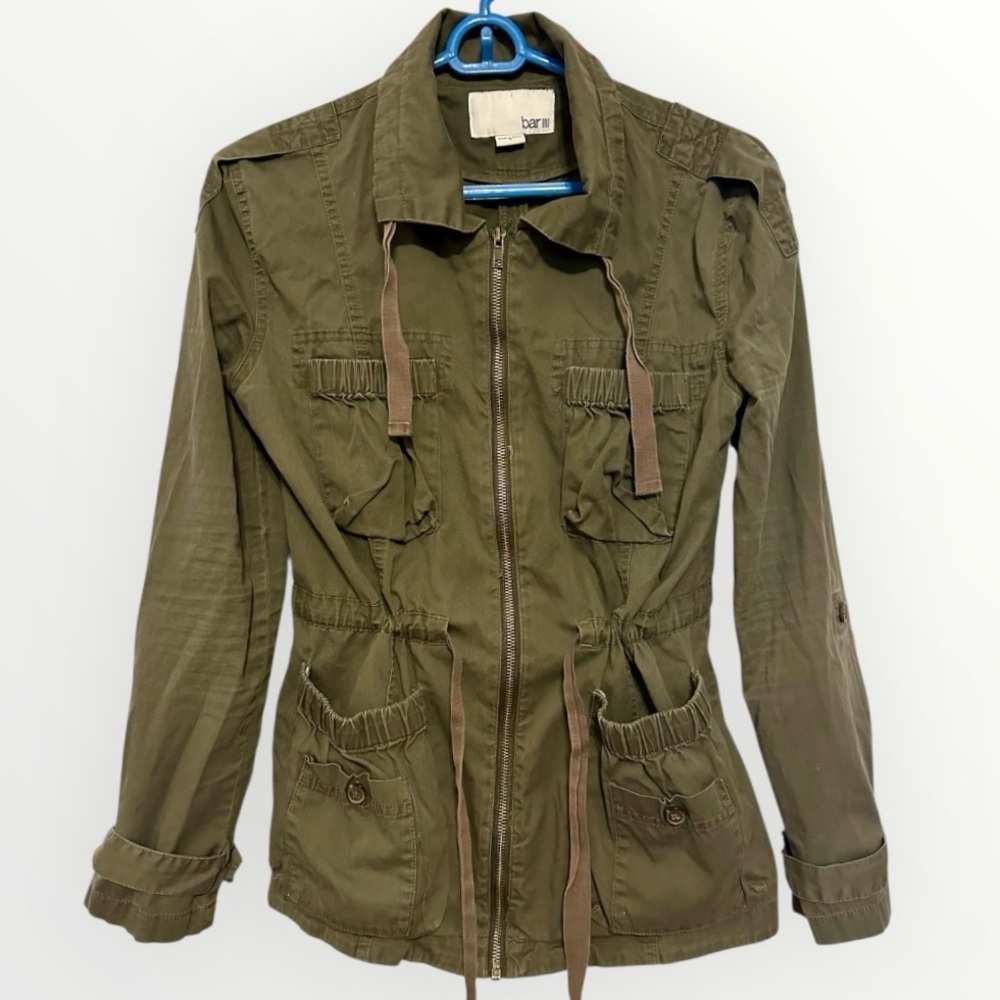 Women’s Bar III Olive Green Utility Jacket - Picture 2 of 5